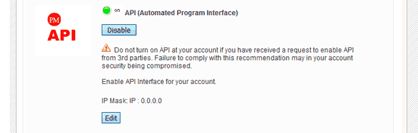 HYIP Manager Pro - Perfect Money Automated Program Interface (API) Enabled